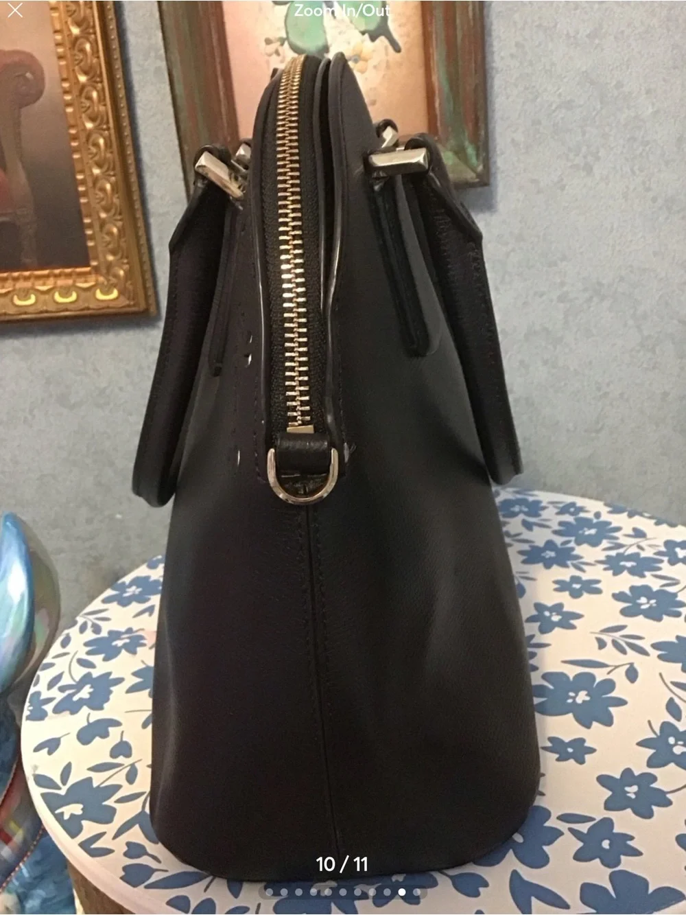 Kate spade Sylvia Lrg domed satchel perforated floral eyelet design